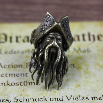 5 mm Haarperle "Davy Jones" - AM - altmessingfarben