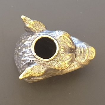 5 mm Haarperle Wolfskopf - AM