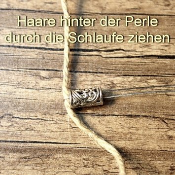 Haar Fädelschlaufe mit Fisch