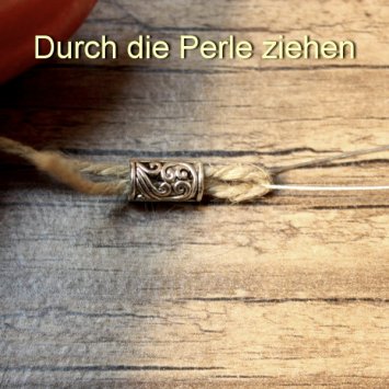 Haar Fädelschlaufe mit Fisch