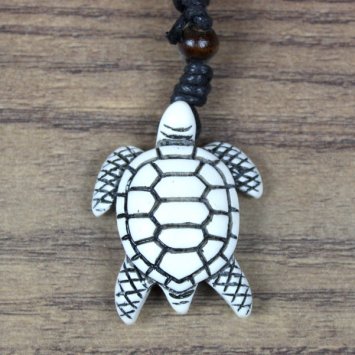 Amulett - Schildkröte "Tortuga", weiß