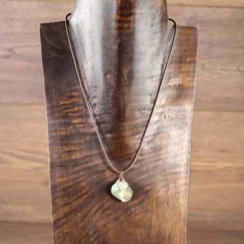 "Muschelkette", Schnecken Gehäuse, türkis mit goldener Farbe