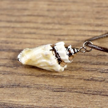 "Muschelkette", Veränderliche Flügelschnecken Gehäuse mit goldener Farbe