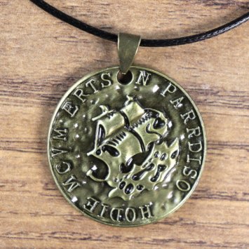 Pirate Amulet, Coin with Head and Ship