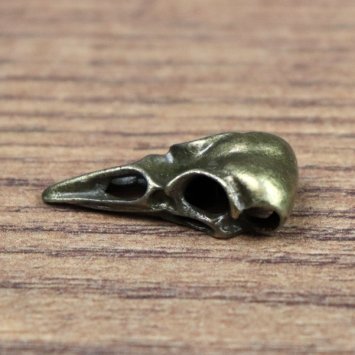 Preview: Hat decoration crow skull antique brass