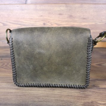 Preview: Handtasche, groß, Buchtasche - Antik-Braun