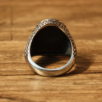 Preview: Anker Ring, silberfarben