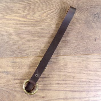 Rockzipfelhalter, verstellbar mit 2 Ringen - Fettleder - Dunkelbraun