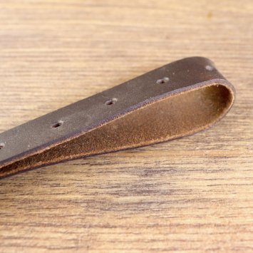 Rockzipfelhalter, verstellbar mit 2 Ringen - Fettleder - Dunkelbraun