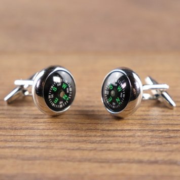 Preview: Manschettenknöpfe - Kompass, beweglich