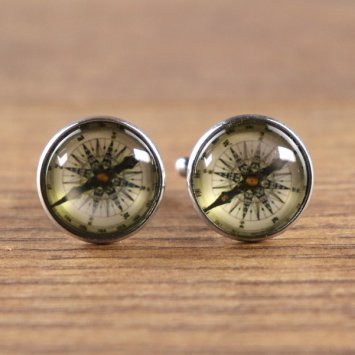 Manschettenknöpfe - Kompass, vintage