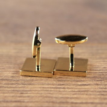 Preview: Manschettenknöpfe - Ornament 1, Farbe: Gold