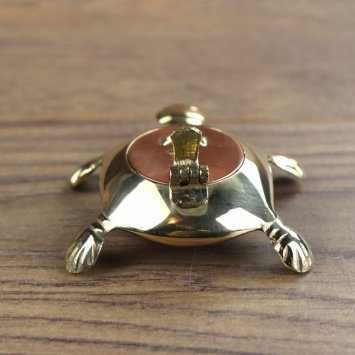 Taschenaschenbecher Messing Antik