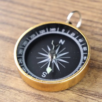 Kompass, Metall Farbe: Gold