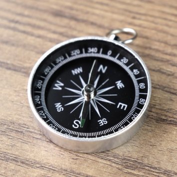 Kompass, Bunt, Metall Farbe: Silber