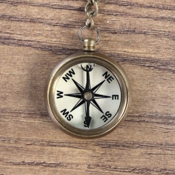 Schlüsselanhänger Kompass im Antik-Stil