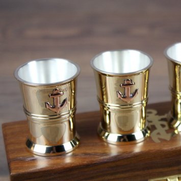 Preview: 4 Rumbecher mit Holzbox