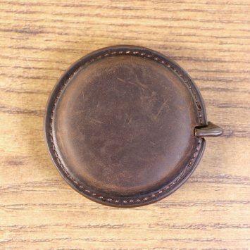 Maßband mit Lederhülle, Dunkelbraun, 150 cm
