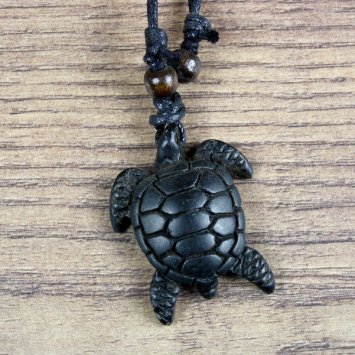 Amulett - Schildkröte "Tortuga", schwarz