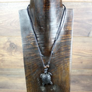 Amulett - Schildkröte "Tortuga", schwarz