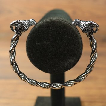 Metall Armband Widder Köpfe - Farbe: Silber