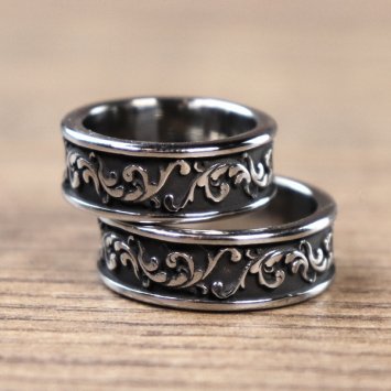 Preview: Farn Ranken Ring,  silberfarben