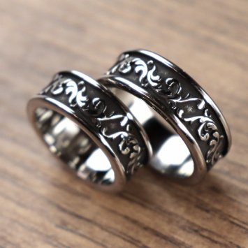 Farn Ranken Ring,  silberfarben