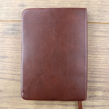 Kunstleder Notiz Buch - Rosenmuster - Dunkelbraun