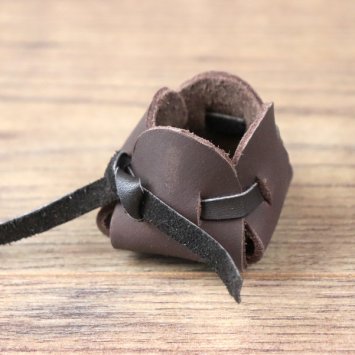 Preview: Stabschuh, braun mit Band