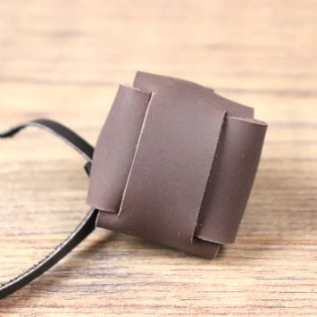 Preview: Stabschuh, braun mit Band