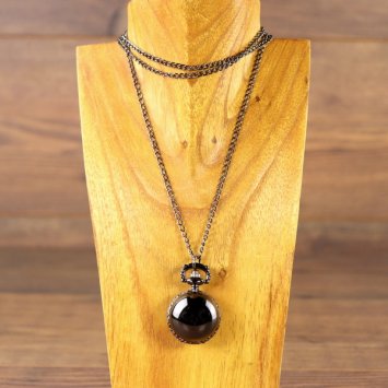 Preview: Geschlossene Kugel Uhr, glatt - Schwarz