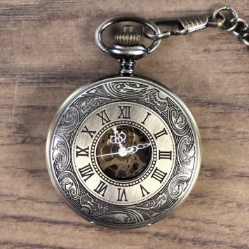 Preview: Mechanische Uhr mit Zahlenkranz Deckel