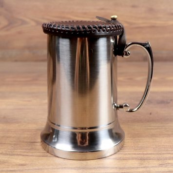 Preview: Leder Deckel für Englischer Trinkhumpen, Krug, 500 ml