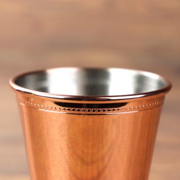 Preview: Edelstahl Becher mit gebördeltem Rand, Farbe: Kupfer