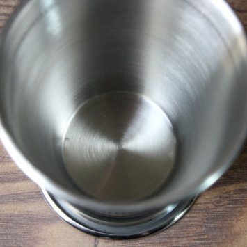 Preview: Edelstahl Becher mit gebördeltem Rand