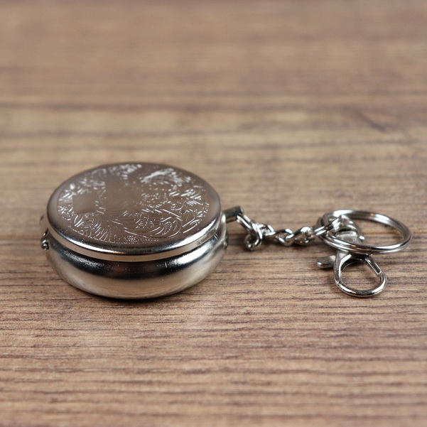 Schlüsselanhänger Taschenaschenbecher, Metall Farbe: Silber - Luzys Pirate  Leather