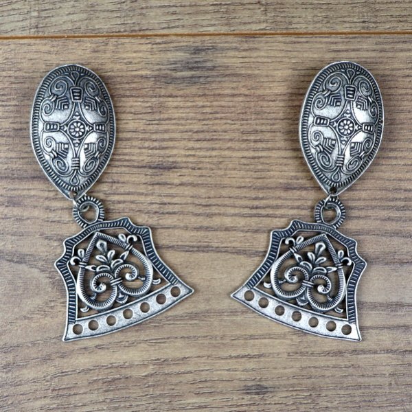 Wikinger Schalenfibel mit Verteiler, Farbe: Altsilber