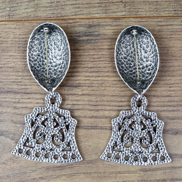 Wikinger Schalenfibel mit Verteiler, Farbe: Altsilber