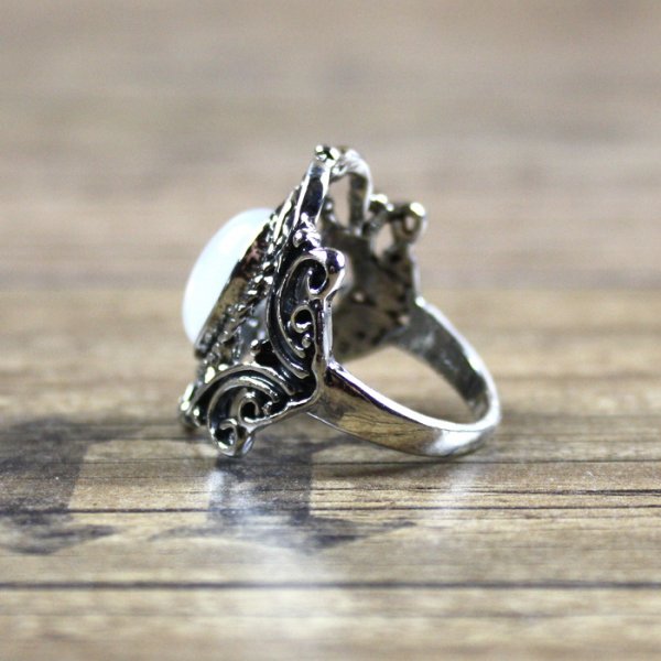 Triquetra Ring - Silberfarben / Blau