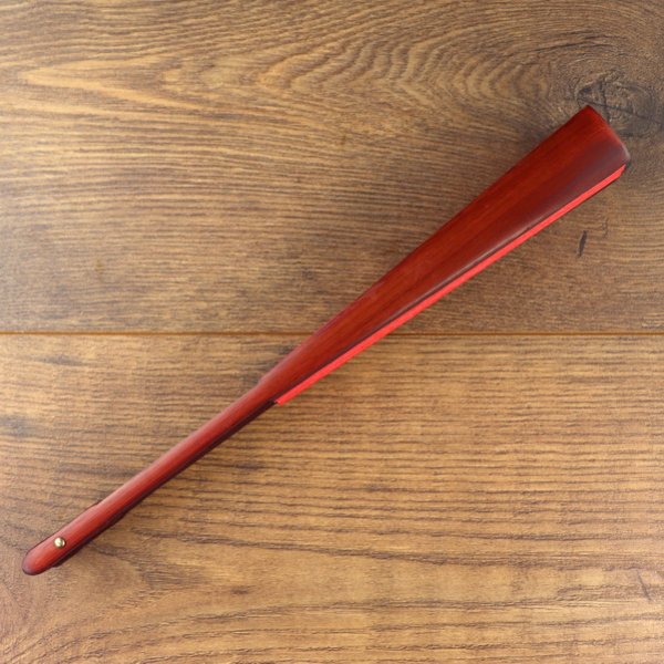 Bamboo / Silk Fan, Bordeaux-Red, 59 x 34 cm