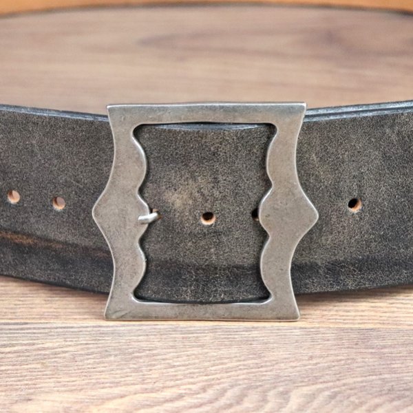 7.5 x 140 cm pirate belt, full-grain leather, antique brown - AS / circumference 111 - 134 cm