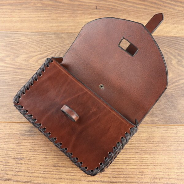 Gürteltasche "Jan", schmal, 18 x 12 x 4 cm - Mittelbraun