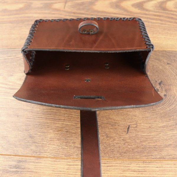 Gürteltasche "Jan", schmal, 18 x 12 x 4 cm - Mittelbraun