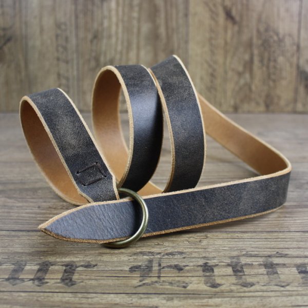 3 x 142 cm - Ring Belt Antique Brown, Ring Color: Antique Brass
