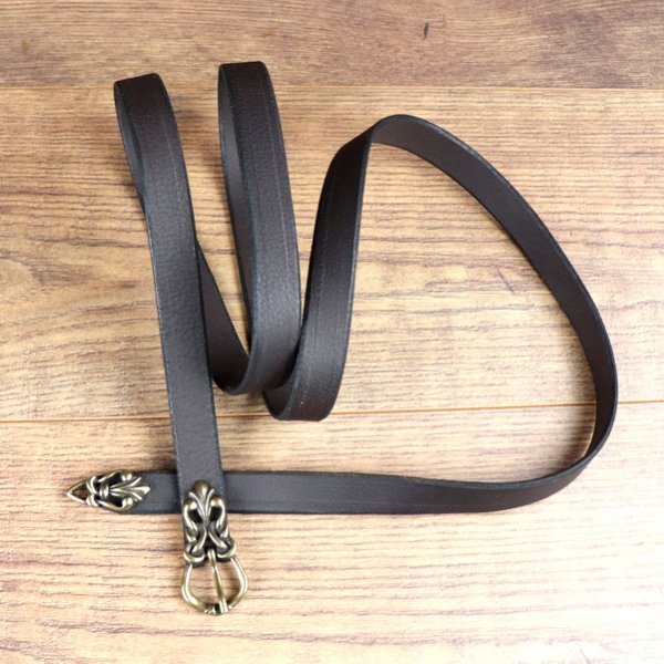 2 x 167 cm Gothic Wiki Belt, buffalo leather with end piece