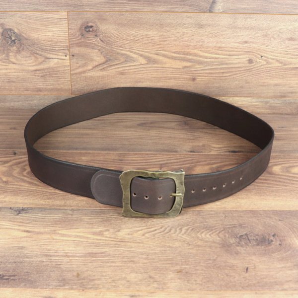 6 x 137 cm pirate belt, buffalo leather, brown / circumference for 108 - 130 cm