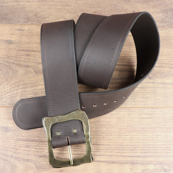 6 x 137 cm pirate belt, buffalo leather, brown / circumference for 108 - 130 cm