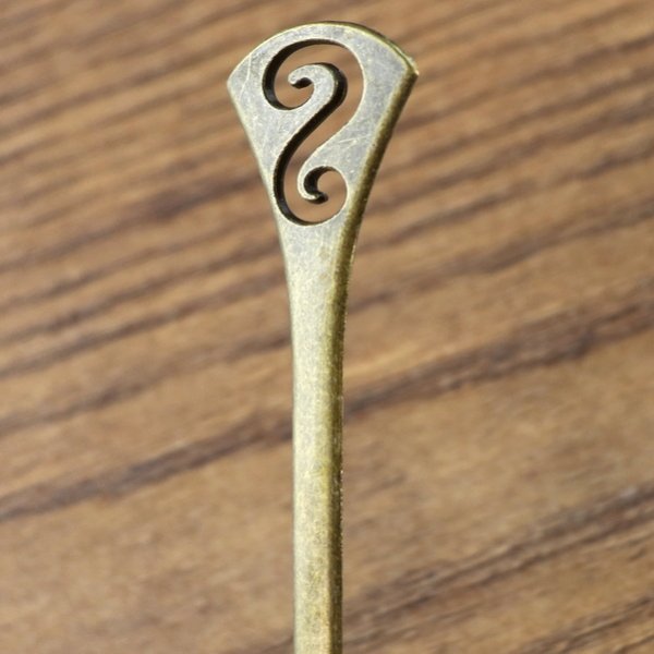 Haarnadel "Bronze - S" Altmessing