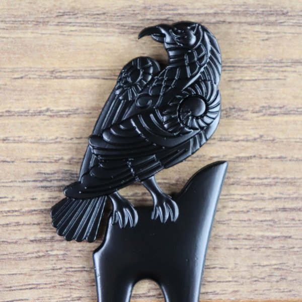 Haarnadel Rabe, mit 2 "Nadeln" - Schwarz