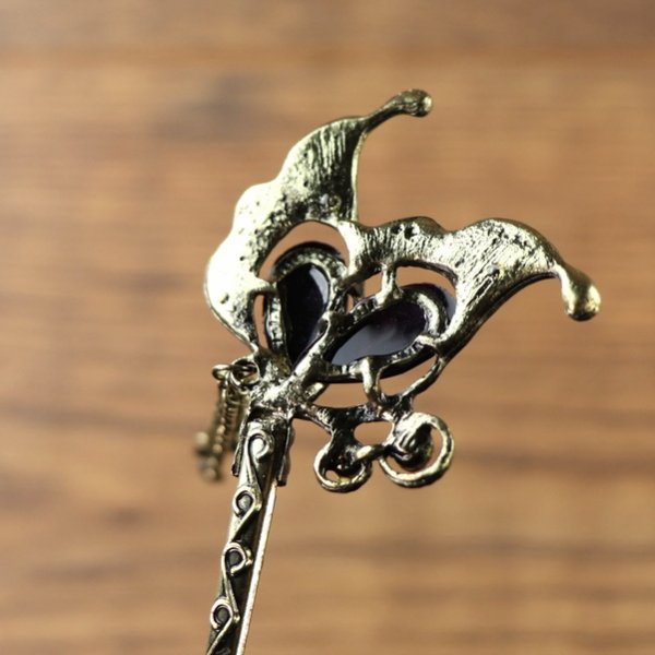 Haarnadel mit lila Schmetterling